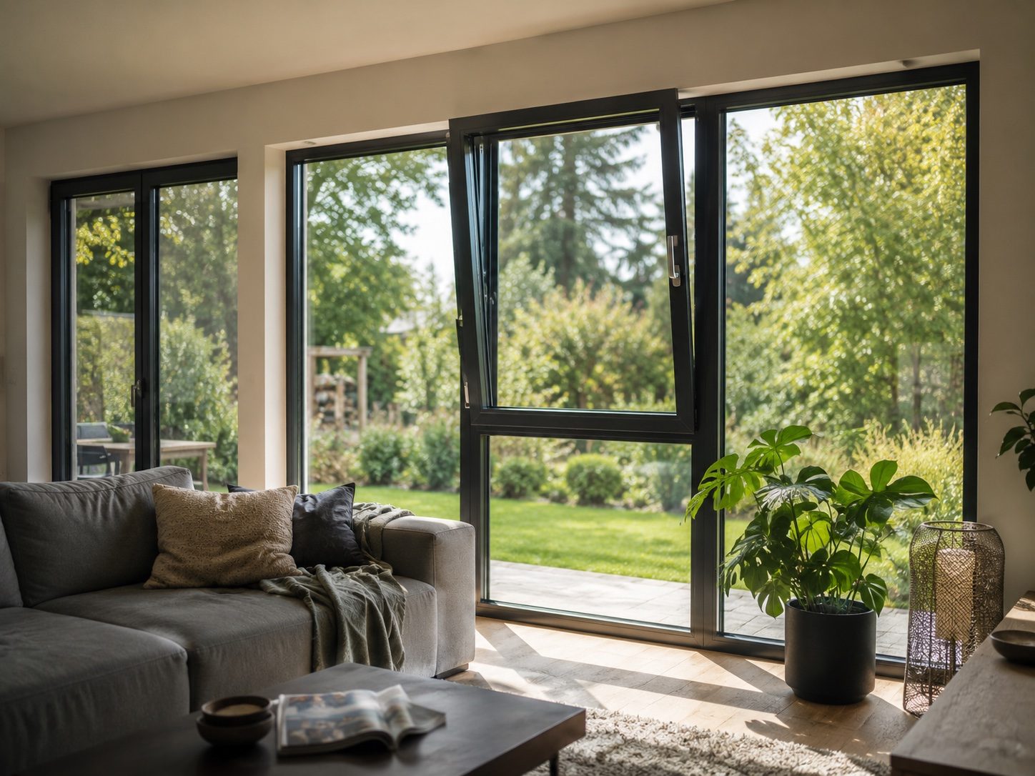 Modernes Fenster mit 3-fach-Verglasung